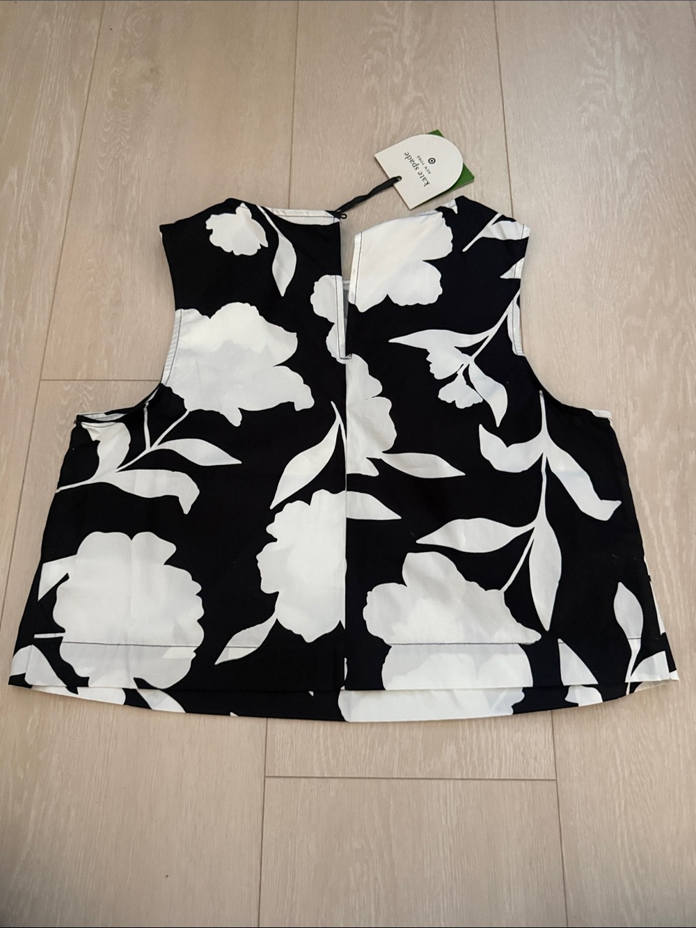 kate spade Black and White Floral Sleeveless Top - Picture 9 of 9
